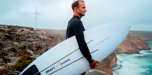 ACCIONA creates world-first surfboards made from decommissioned wind turbine blades